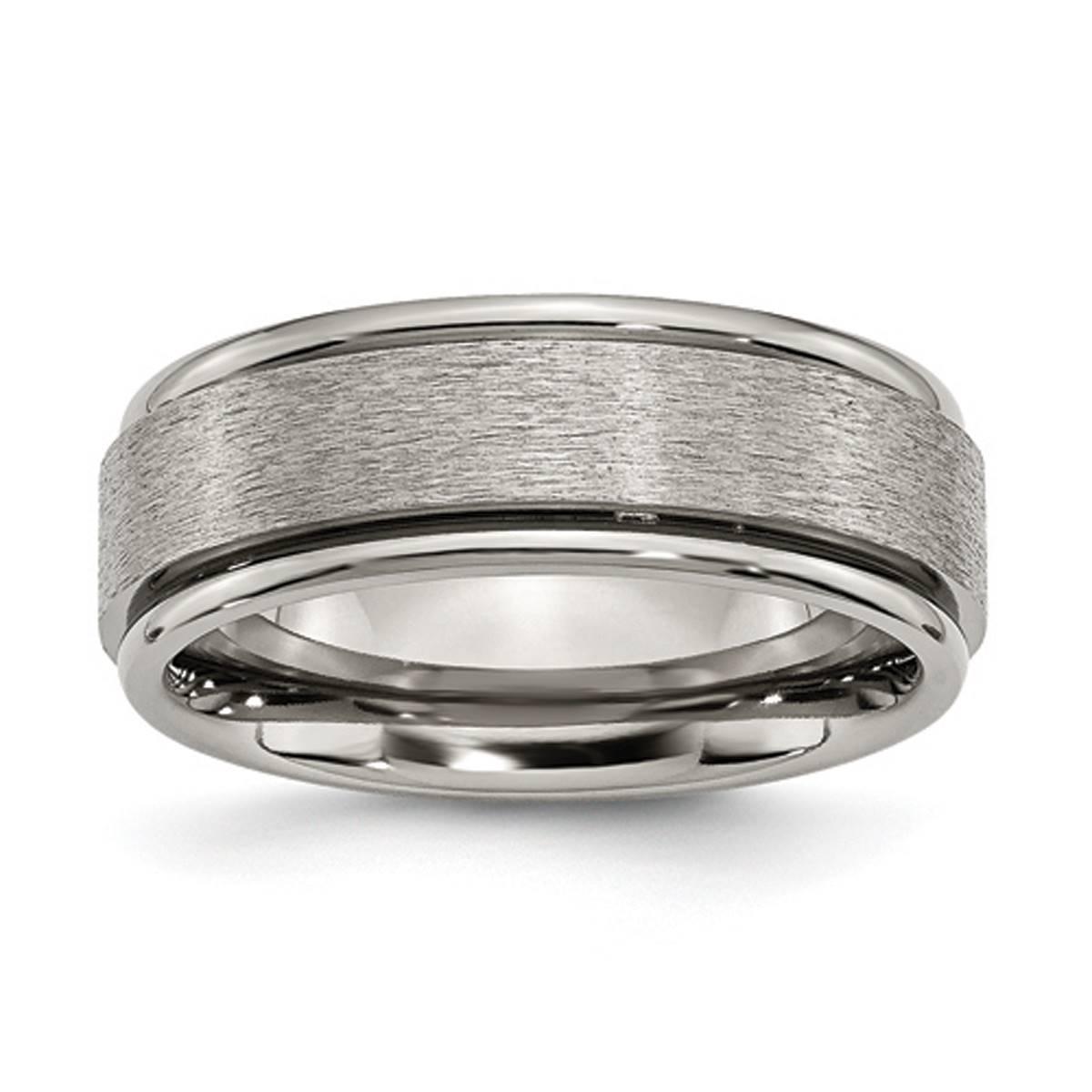 Mens Endless Affection™ Engravable 8mm Satin Finish...
