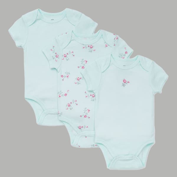 Baby Girl &#40;NB-9M&#41; Little Me&#40;R&#41; 3pk. Floral Spray Bodysuits