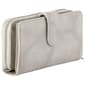 Womens Buxton Checkbook Wallet - Grey - image 3