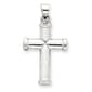 Gold Classics&#40;tm&#41; 14kt. White Gold Polished Cross - image 1