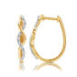 Nova Star&#40;R&#41; Lab Grown Diamond Twisted Huggie Hoop Earrings - image 1