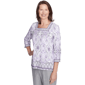 Petite Alfred Dunner Crystal Springs Kaleidoscope Blouse - image 3