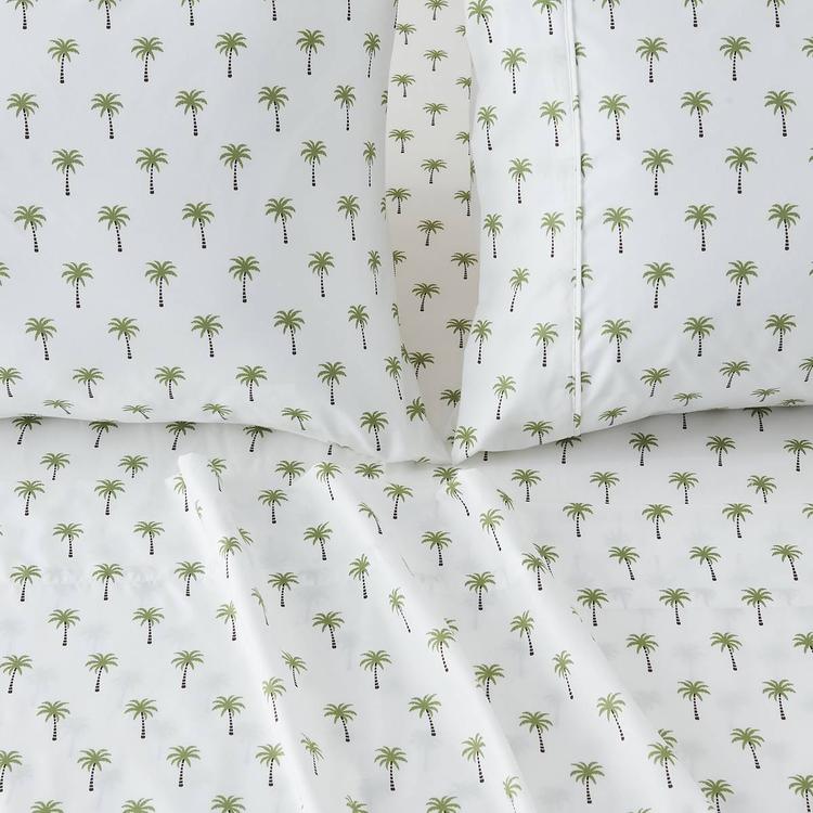 FreshFolds Newport Palm Tree Microfiber Sheet Set