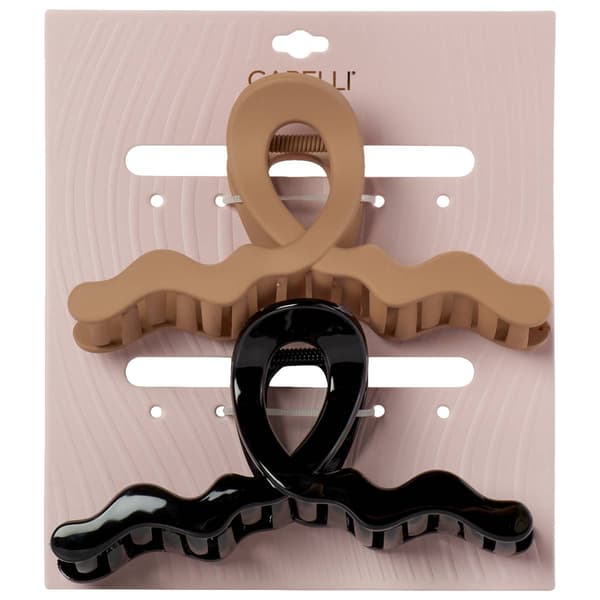 Womens Capelli New York 2pk Wavy Loop Claw Clips - image 