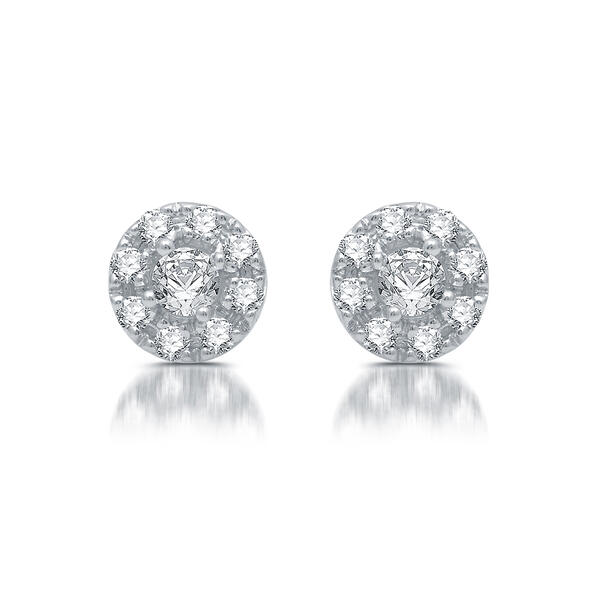 Nova Star&#174; Sterling Silver 1/4ctw. Lab Grown Diamond Earrings