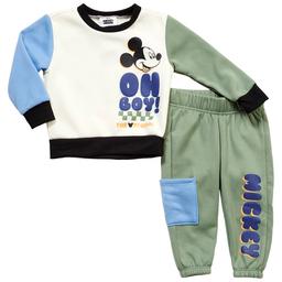 Baby Boy (12-24M) Disney Mickey Oh Boy Crewneck & Joggers Set