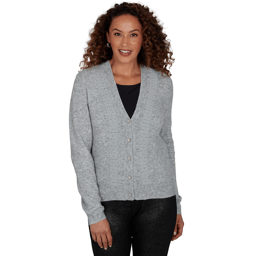 Petite Emaline Lavender Revelry V-Neck Lace Detail Cardigan