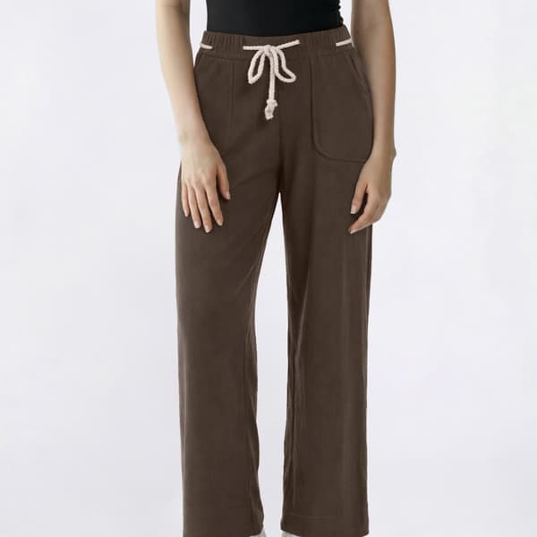 Juniors Derek Heart Wide Leg Pants with Rope Belt