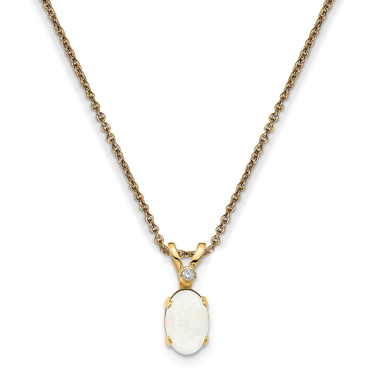 Gemstone Classics(tm) 14kt. Yellow Gold October Birthstone Necklace
