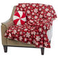 Holiday Home Peppermint Throw with Pillow Combo - image 2