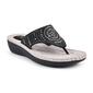 Womens Cliffs by White Mountain Cienna Wedge Thong Sandals - image 1