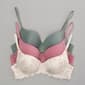 Womens Laura Ashley(R) 3pk. Micro Bra w/Crossover Front Lace & Log - image 1