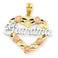 Gold Classics(tm) 14kt. Rhodium Grandma Heart Pendant - image 1