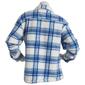 Plus Size French Laundry Plaid Button Front Sherpa Jacket - Navy - image 2