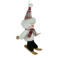 Northlight Skiing Snowman with Plaid Santa Hat Christmas Ornament - image 2
