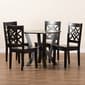 Baxton Studio Kaila Dark Brown Finished Wood 5pc. Dining Set - image 8