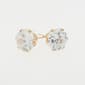 10kt Yellow Gold 7MM Round Cubic Zirconia Earrings - image 1