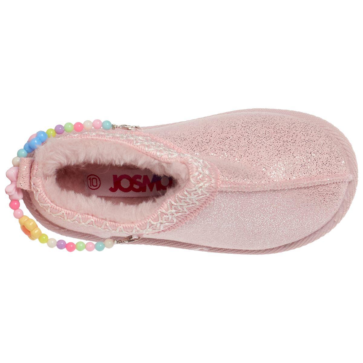 Little Girls Josmo Pink Scuff with Beads Clogs