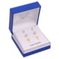 Gold-Tone Cross CZ Earring Trio Set - image 1