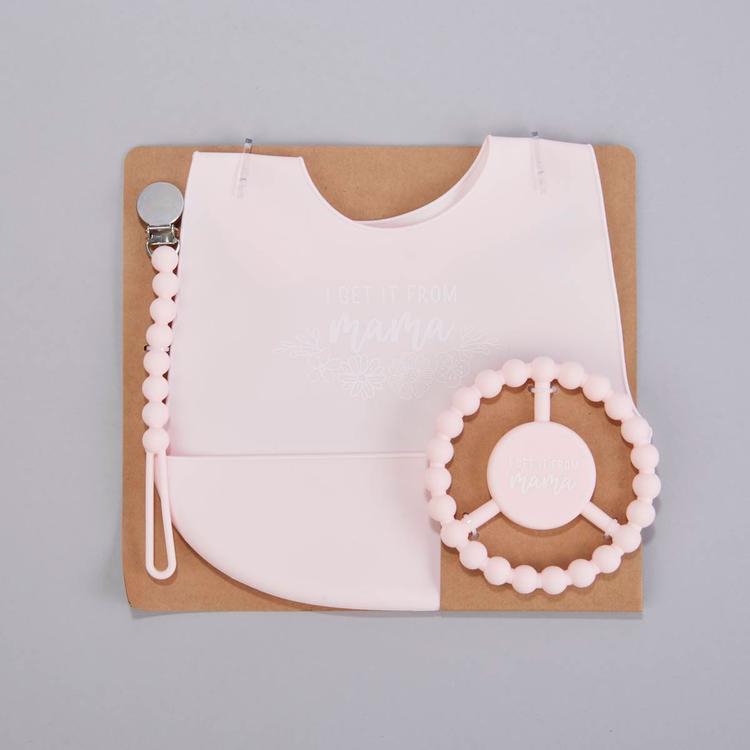 Baby Girl Lila & Jack 3pc. Get It from Mama Bib Set