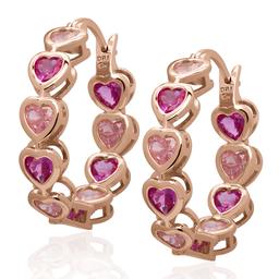 Gianni Argento Heart Bezel Hoop Pkp