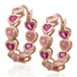 Gianni Argento Heart Bezel Hoop Pkp - image 1