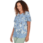 Womens Emaline Seabreeze Essence Keyhole Neck Floral Blouse - image 3