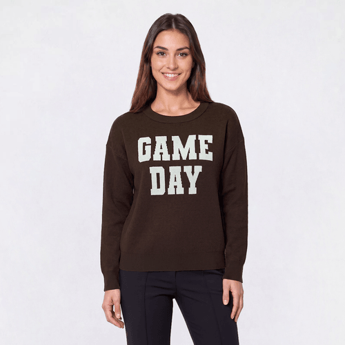 Womens Rio & Rian Long Sleeve Game Day Sweater - image 