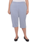 Plus Size Alfred Dunner Land Of The Free Striped Cuffed Clamdigger - image 1