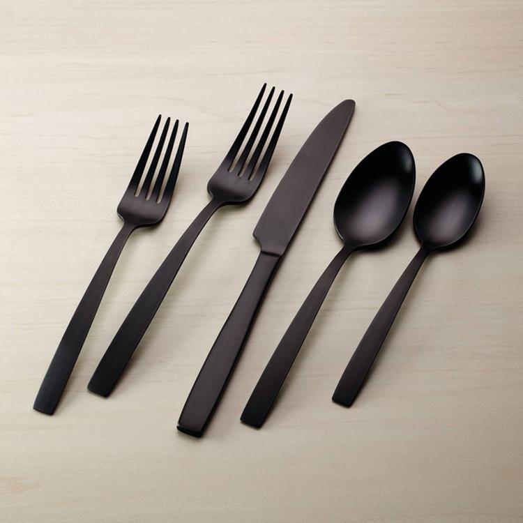 Hampton Forge Clearview Satin Black 20pc. Flatware Set