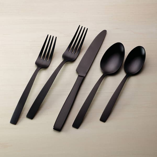 Hampton Forge Clearview Satin Black 20pc. Flatware Set