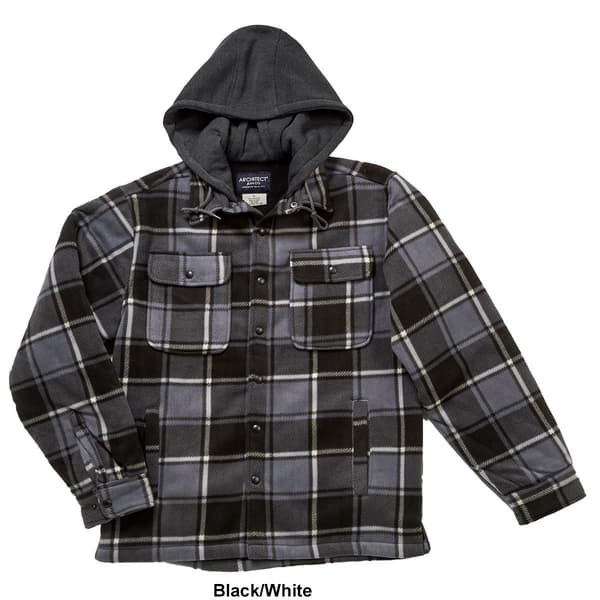 Young Mens Architect® Jean Co. Sherpa Lined Plaid Fleece Jacket