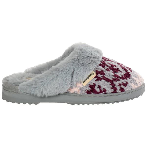 Womens Dearfoams&#174; Allison Chenille Fair Isle Scuff Slippers