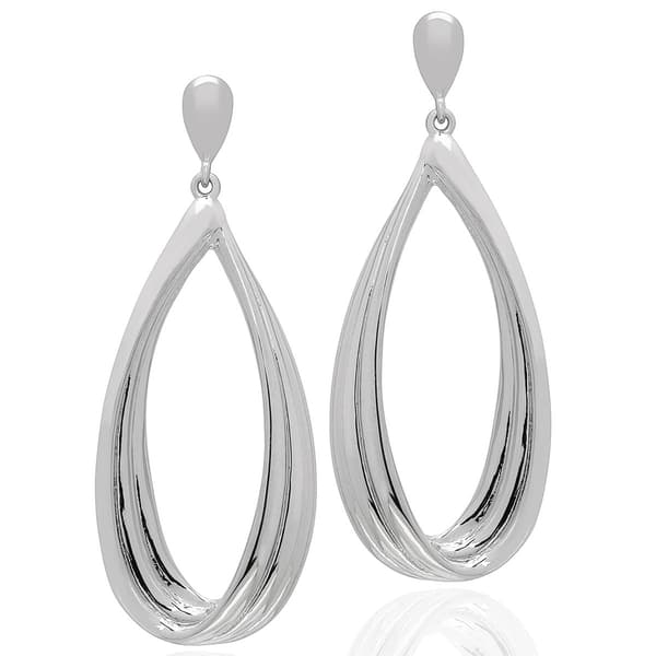 Gianni Argento Oval Long Drop Earrings - image 
