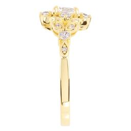 Athra 14kt. Gold over Brass CZ Halo Ring