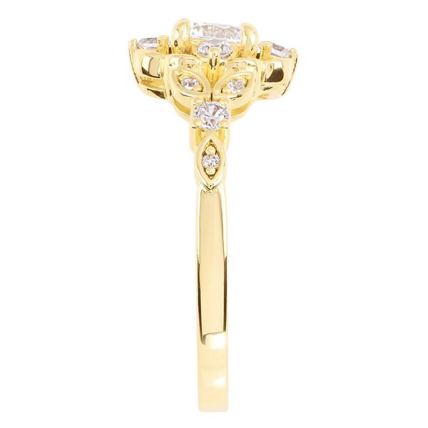 Athra 14kt. Gold over Brass CZ Halo Ring
