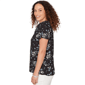 Womens Emaline Seabreeze Essence Flutter Sleeves Floral Blouse - image 4