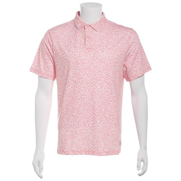 Mens PGA Tour(R) Abstract Floral Golf Polo - Pink - image 
