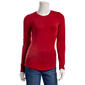 Juniors Lily & Lace Long Sleeve Crew Neck Tee - image 1