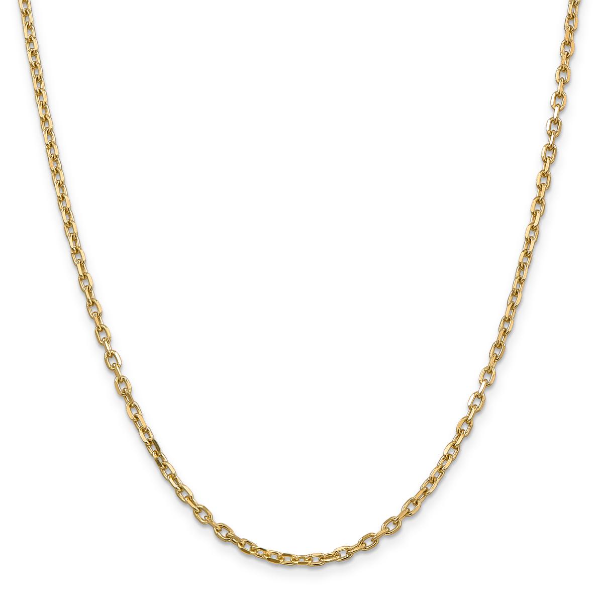 Gold Classics™ 3mm. 14kt. Diamond Cut Cable Chain Necklace
