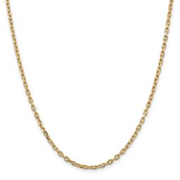 Gold Classics(tm) 3mm. 14kt. Diamond Cut Cable Chain Necklace