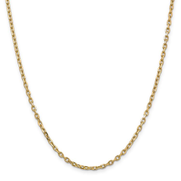 Gold Classics(tm) 3mm. 14kt. Diamond Cut Cable Chain Necklace