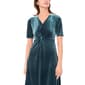 Womens MSK Velvet V-Neck Front Twist Midi Dress - image 4