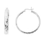 Pure 100 Silver Diamond Cut Click-Top Earrings - image 1