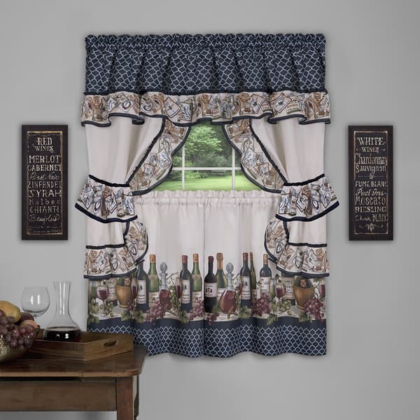 Achim Chateau Cottage Kitchen Window Curtain Set - image 