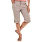 Plus Size Hasting & Smith Roll Tab Hem Twill Capris - image 1