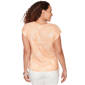 Womens Hearts of Palm Fun in the Sun Cap Sleeve Tropical Blouse - image 2