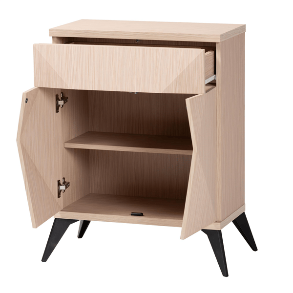 Baxton Studio Draper Mid-Century Modern 2-Door Buffet Cabinet