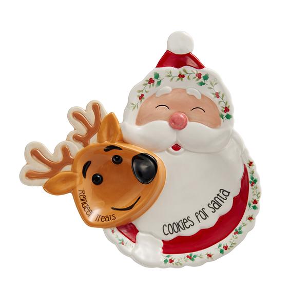 Pfaltzgraff(R) Winterberry Figural Santa Cookie Plate