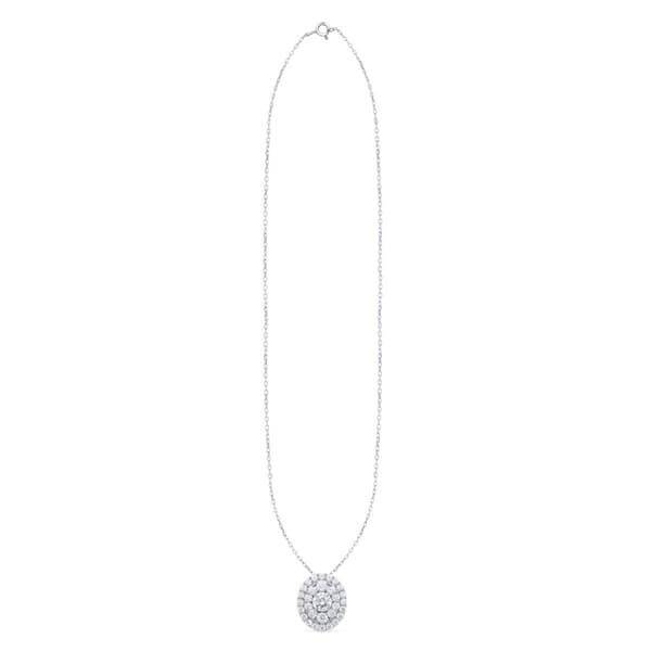 Nova Star(R) 2ctw. Lab Grown Diamond Oval Double Halo Pendant - image 